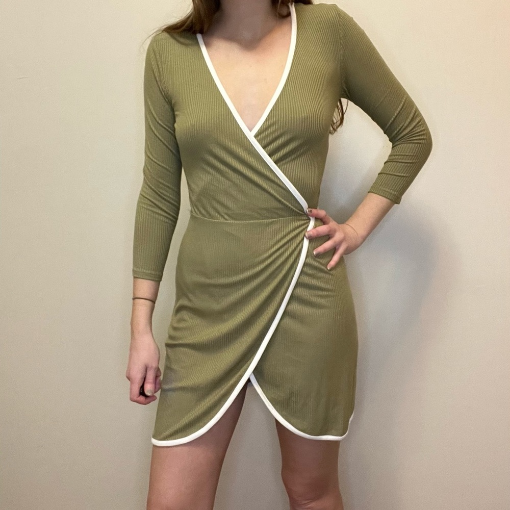 Long sleeve wrap dress!